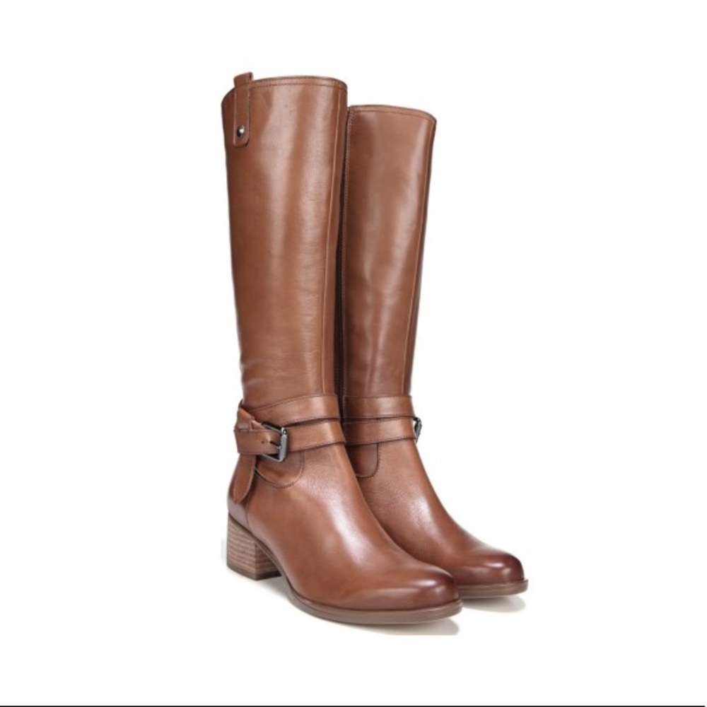 Naturalizer Tan Leather Dev Boots